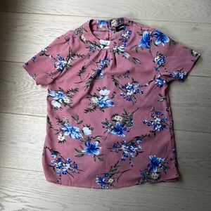Miss Valley pink and blue floral blouse